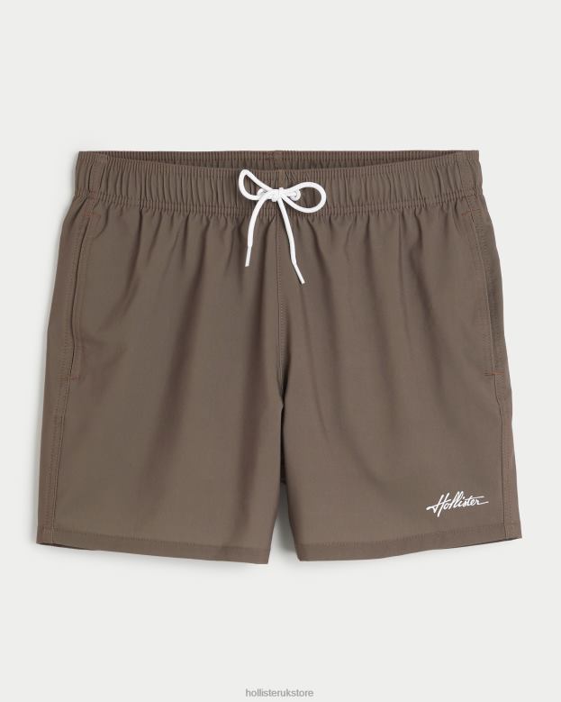 Bottoms Hollister Men Guard Swim Trunks 5\\ 488201124 Brown